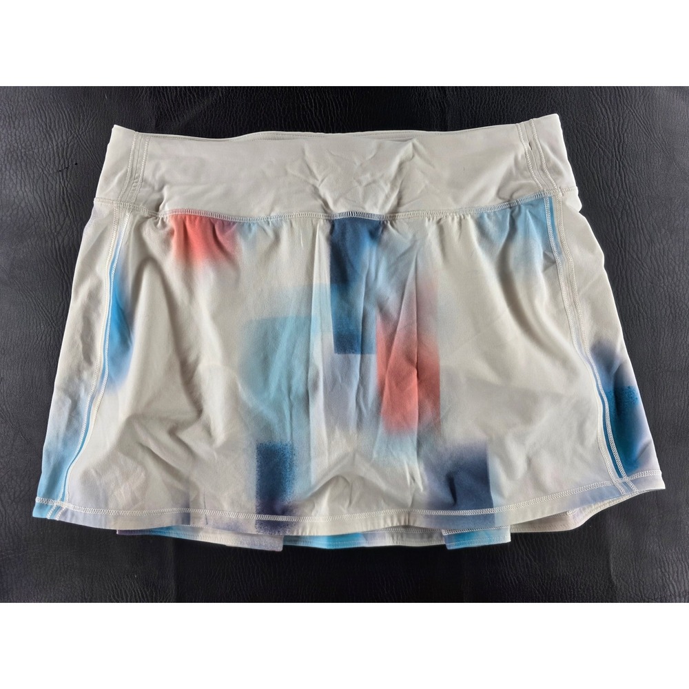 Lululemon Pace Rival Skirt Size 8 Multi Color Abstract Print Running Skort